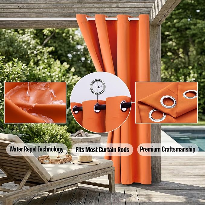 Waterproof Outdoor Curtain W105 x L95 - Image 5