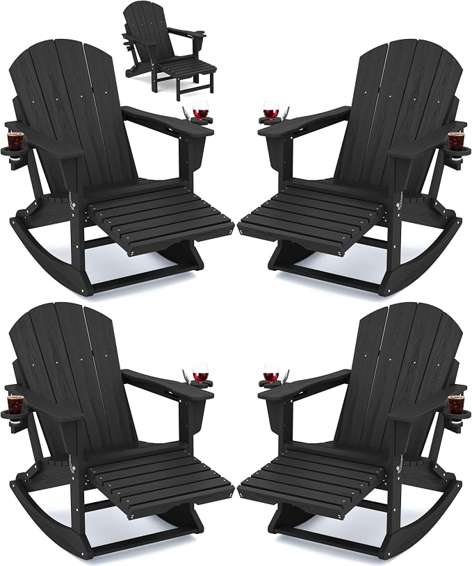 Adirondack Rocking Chair Set of 4 by KINGYES