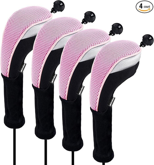 Andux 4pcs/Pack Long Neck Golf Hybrid Club Head Covers Dial No. Tag CTMT-02