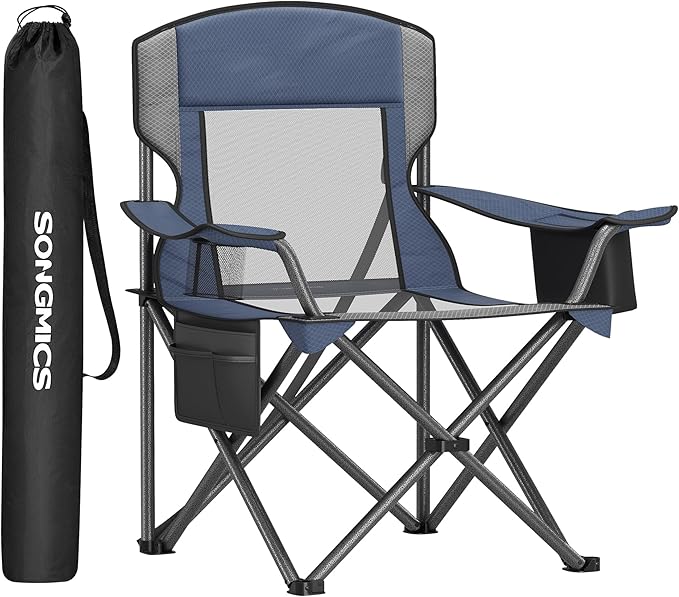 SONGMICS Camping Chair, Folding Oversized Chair, Comfortable and Heavy-Duty by Unknown
