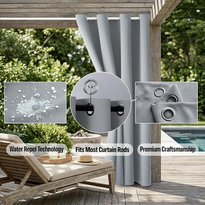 Waterproof Outdoor Curtain W105 x L108 - Image 5