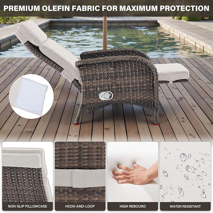 7 Piece Wicker Patio Furniture Set - Image 7