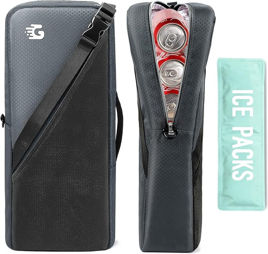 Golf Cooler Bag with Ice Packs - Golf Gifts for Men Fits in Golf Bags Golf Accessories Fathers Day Dad Gifts from Daughter Son Wife - Keeps 6 Beer Cans or 2 Wine Bottles Cold for Hours
