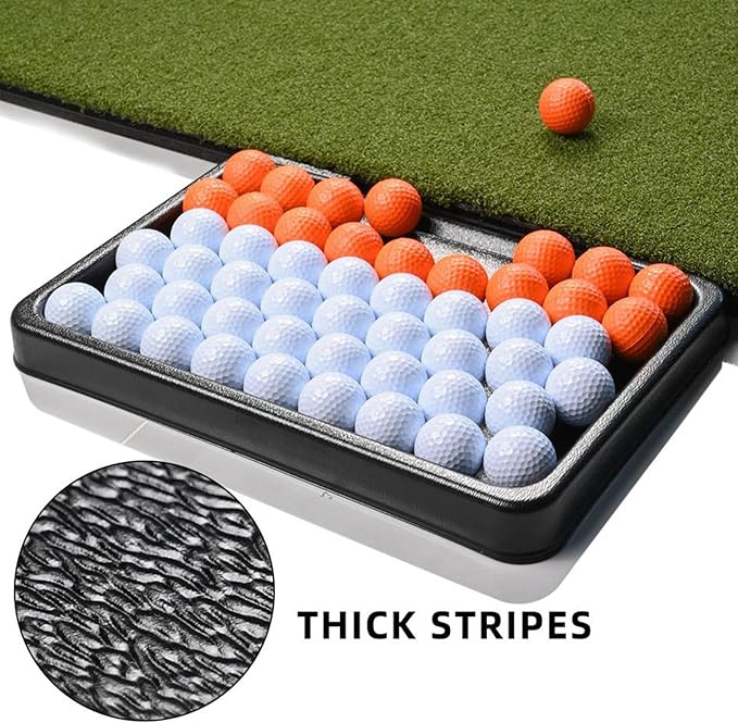 Golf Ball Tray - 50 Ball Capacity Storage Organizer, Golf Container, Women Men Sports Fan Indoor Outdoor Backyard Driving Range Course Practice Accessory, Durable Caddy