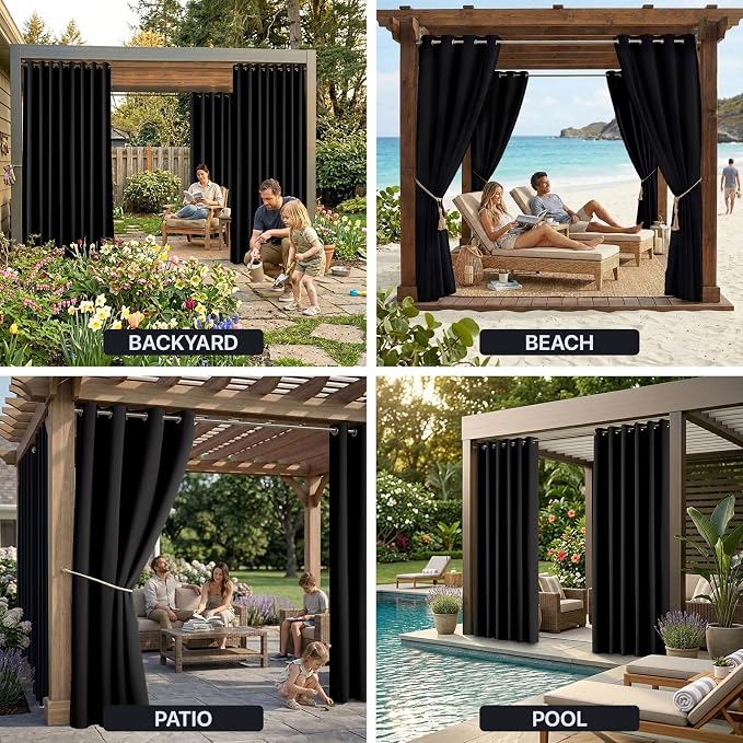Outdoor Indoor Curtains W52 x L72 - Image 9