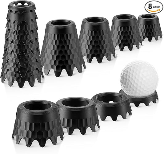8 Pack ‌Simulator Golf Tees, TPU Unbreakable Material, Height from 1/4" to 2", Suitable for Indoor, Outdoor, Winter, Golf Mats, Turf and Driving Range