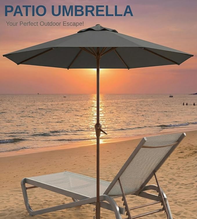 10FT Patio Umbrella, Outdoor Umbrella - Image 9