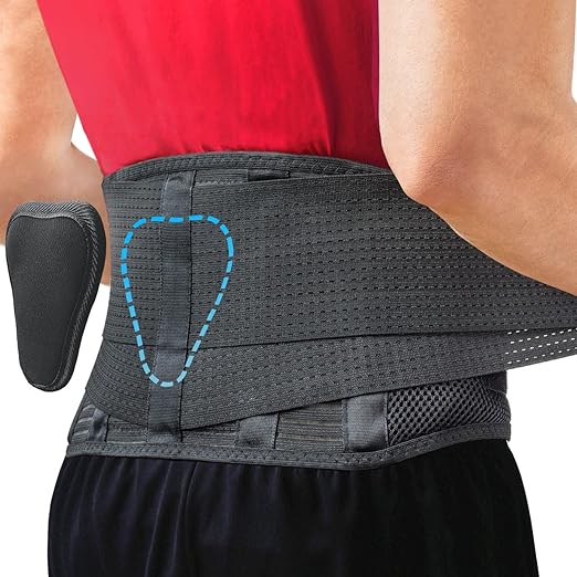 Sparthos Lumbar Support Belt – Adaptive Fit for Back Pain & Herniated Disc – Breathable & Adjustable Lower Back Brace with Lumbar Pad – for Men & Women – Fits 59-63″ Waist (XX-Large, Check Sizing)