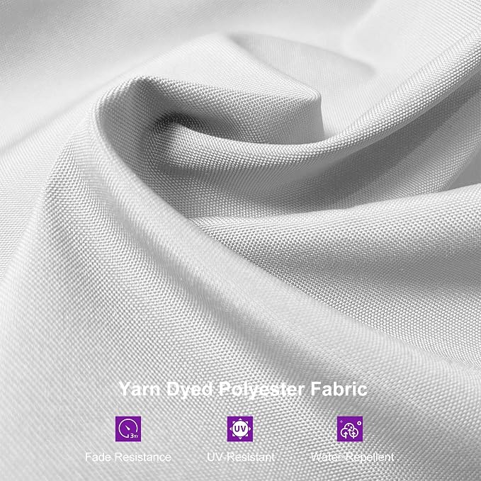 PURPLE LEAF Umbrella with Base and Cover 9' x 11.5' All Shade White | More - Image 7