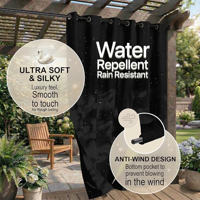 Waterproof Outdoor Curtain W52 x L84 - Image 4