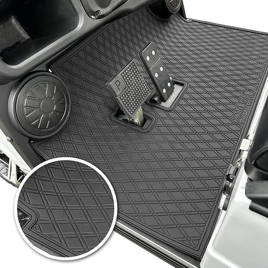 Xtreme Mats Evolution Golf Cart Floor Mat, Full Coverage Golf Cart Liner Protects OEM Flooring - Only Fits Evolution Classic Plus/Classic Pro/Forester/Turfman Carts (2022 and Prior) - All Black