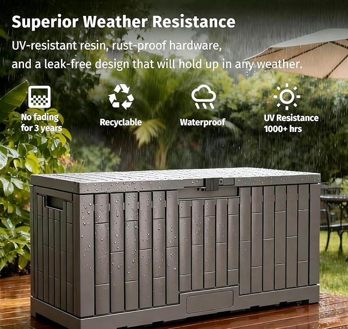120 Gallon Resin Deck Box, Package Delivery Box - Image 3