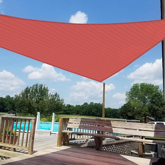 Windscreen4less 15' x 15' x 15' Sun Shade Sail Triangle Outdoor Canopy Cover UV - Image 6