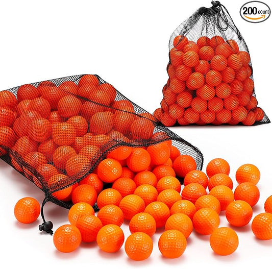 200 Pcs Foam Golf Practice Balls Bulk Realistic Feel Limited Flight Training Balls Soft for Outdoor Swing Indoor Backyard Training