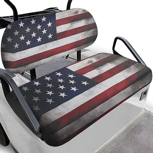 Golf Cart Seat Covers, Universal Fit & Nonskid Bottom Fits for Club Car 2 Person Seats Golf Carts