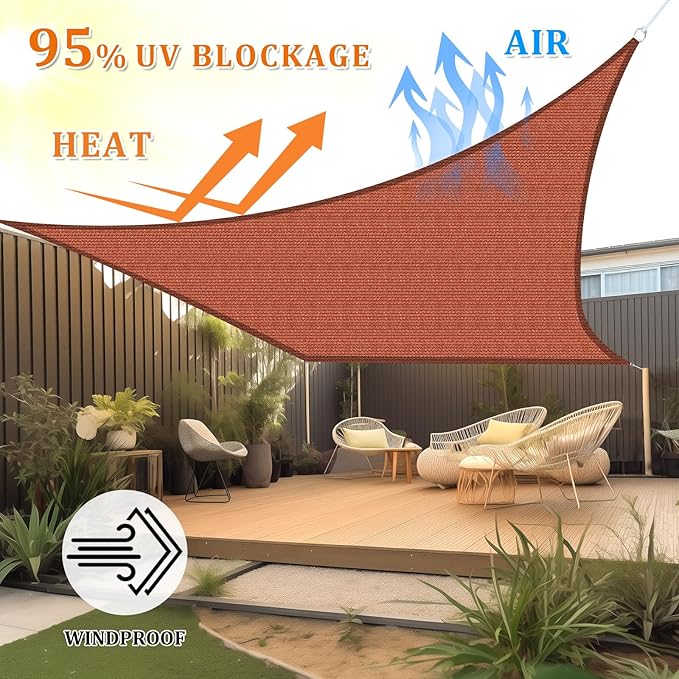 Shade&Beyond 4'x6' Sun Shade Sail Canopy Rectangle, UV Block Breathable Curved - Image 2