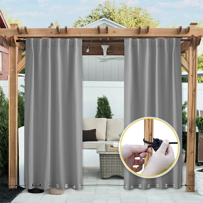 NICETOWN 2 PCs Waterproof Outdoor Curtains - Image 2