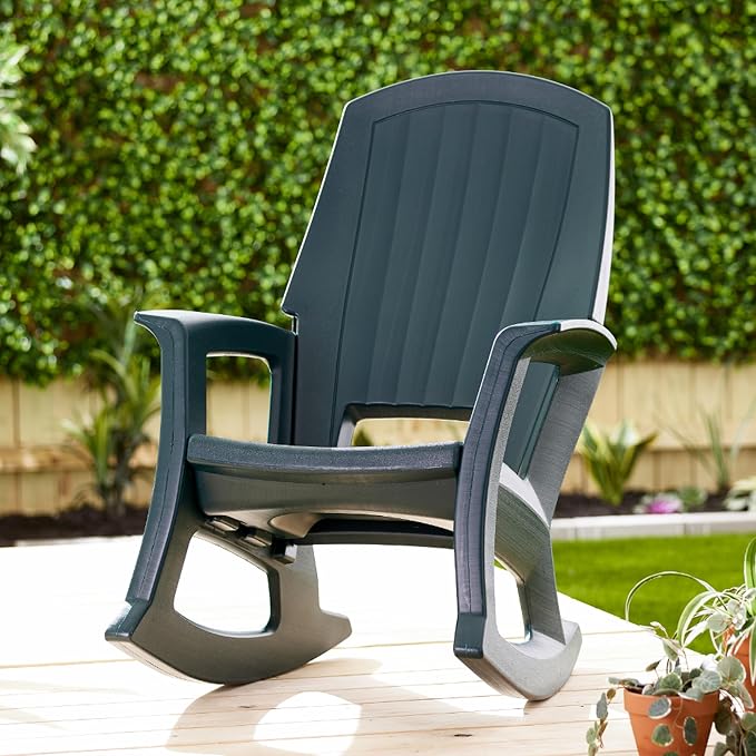 Rockaway Heavy Duty All Weather Rocking Chair, 4 Pack | Polyethylene Outdoor - Image 2