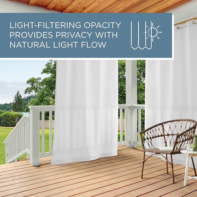 TOWN & COUNTRY BASICS Cabana Solid Heavyweight Indoor Outdoor Curtains - Image 8