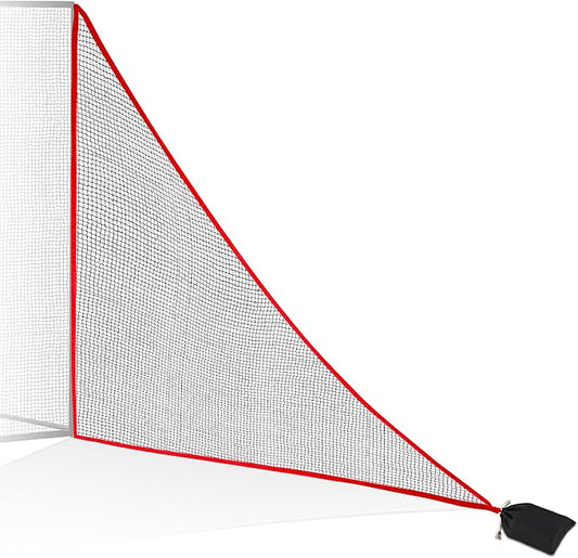 6-10ft 1/2PCS Nylon Shank Net Golf Accessory with 1 Sang Bag, Easy to Install Side Net for Golf Nets and Simulator Premium Sports Net Hitting Nets (Red/Black)