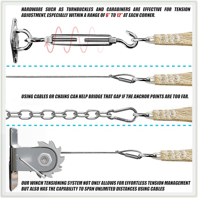 Colourtree CTAPR1220 Custom Size 7' x 12' Beige Sun Shade Sail Canopy UV Block - Image 7