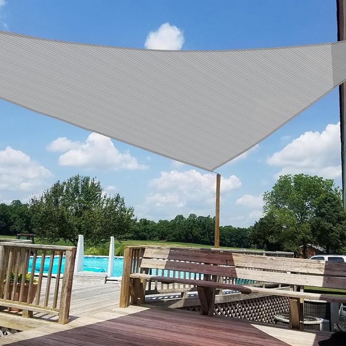Windscreen4less 7' x 7' x 7' Sun Shade Sail Triangle Outdoor Canopy Cover UV by Windscreen4less