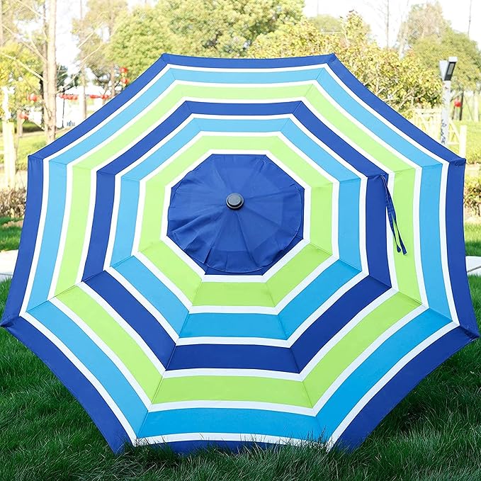9' Outdoor Patio Umbrella, Outdoor Table Umbrella, Yard Umbrella, Market - Image 4