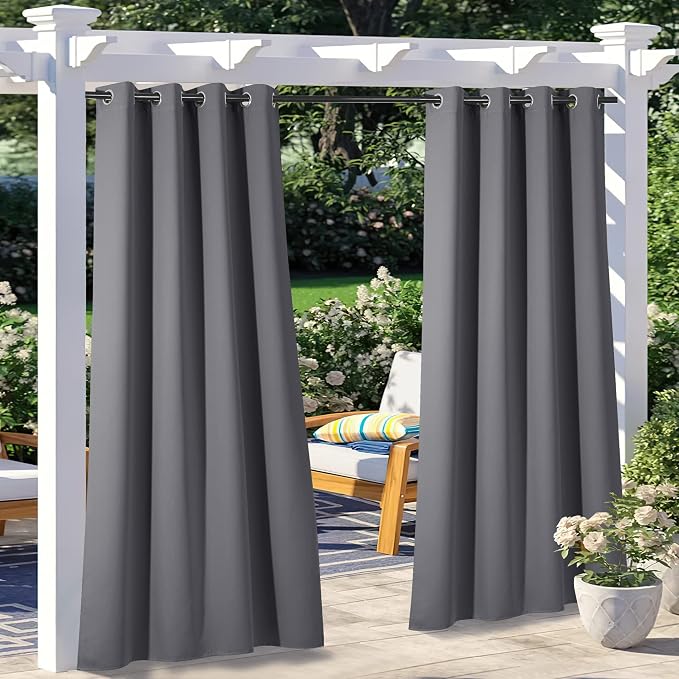 NICETOWN 2 Panels Outdoor Curtains by NICETOWN