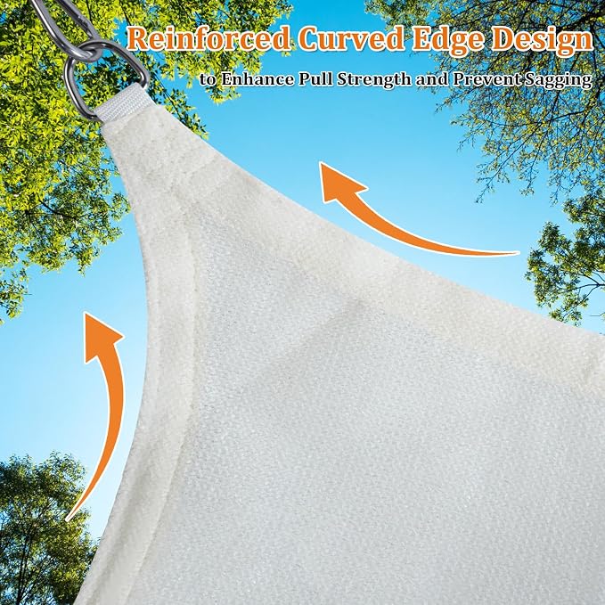 Shade&Beyond Custom Sun Shade Sail 11'x14'x17.8' Triangle Sun Sail Shades Patio - Image 5