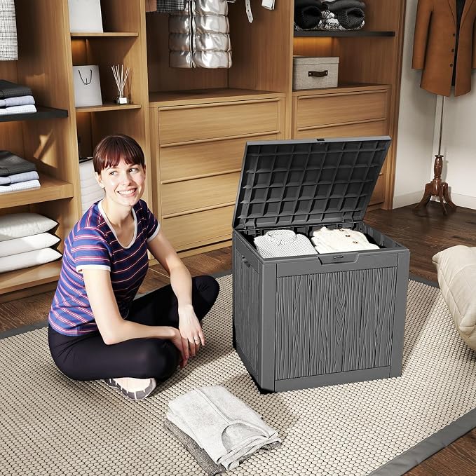 36 Gal Waterproof Outdoor Storage Box UV Resistant Deck Box | Resin storage bin - Image 4