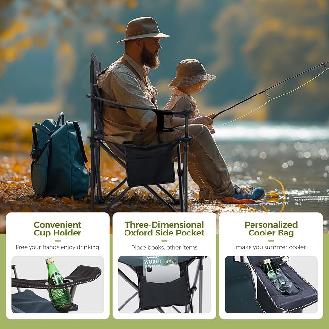 ALPHA CAMP Oversized Fully Padded Camping Chairs - Image 9