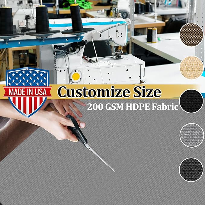 Shade&Beyond Customized Size 11' X 18' Shade Cloth - Image 3