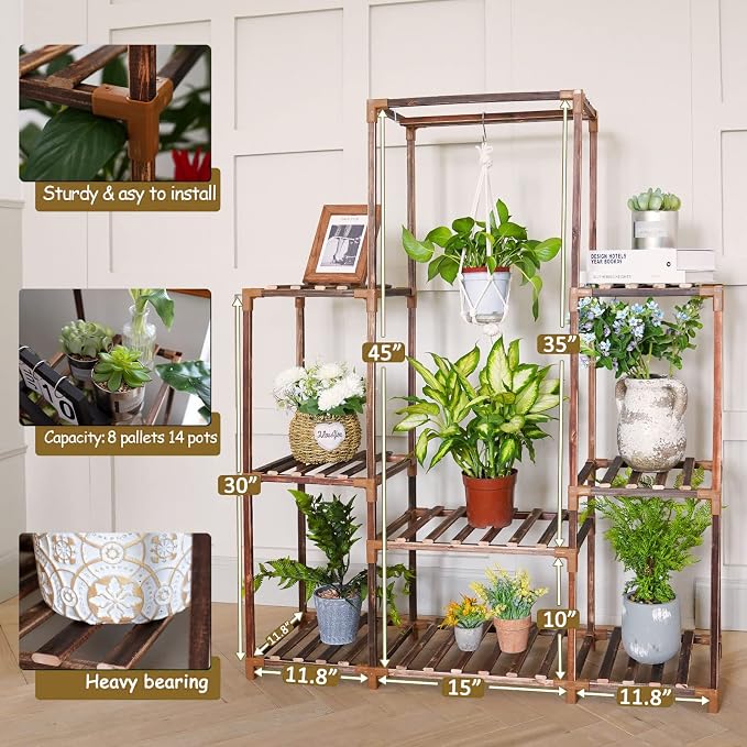 Plant Stand Indoor Outdoor Tall Shelf - Image 3