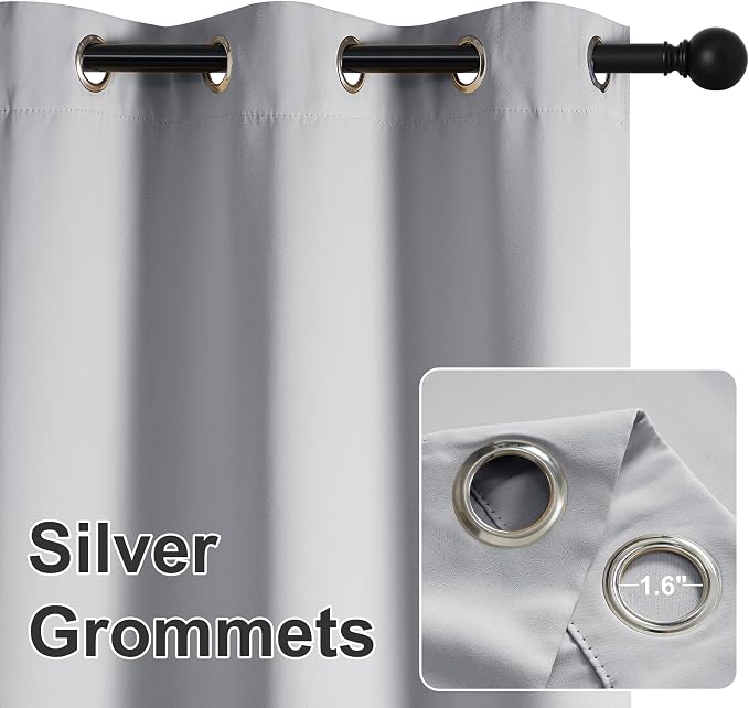 RYB HOME Outdoor Curtains for Patio Waterproof Privacy Thermal Insulated | - Image 4