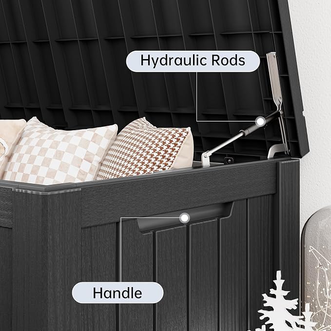 Fancyango 270 Gallon Outdoor Deck Box Waterproof, Large Storage Box - Image 3