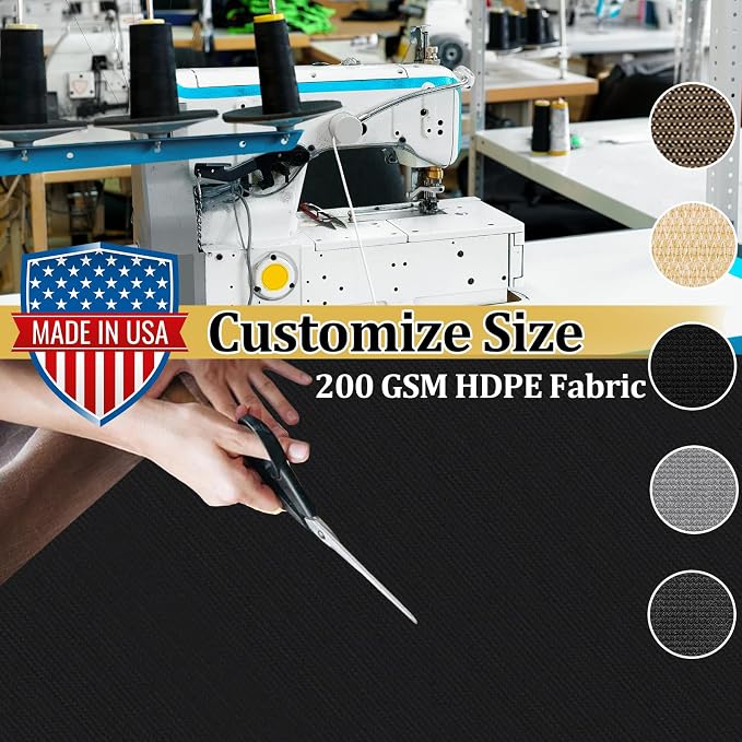 Shade&Beyond Customized Size 12' X 20' Shade Cloth - Image 3