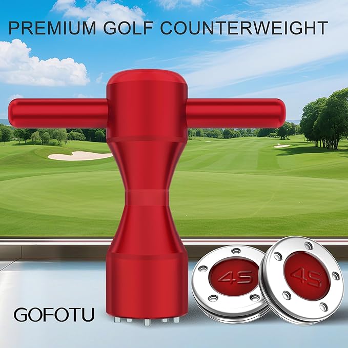 Golf Head weight 2pcs. 5g/10g/15g/20g/25g/30g/35g/40g/45g Golf Custom Weights+Red Wrench Compatible with Titleist Scotty Cameron Putters Newport (45g)