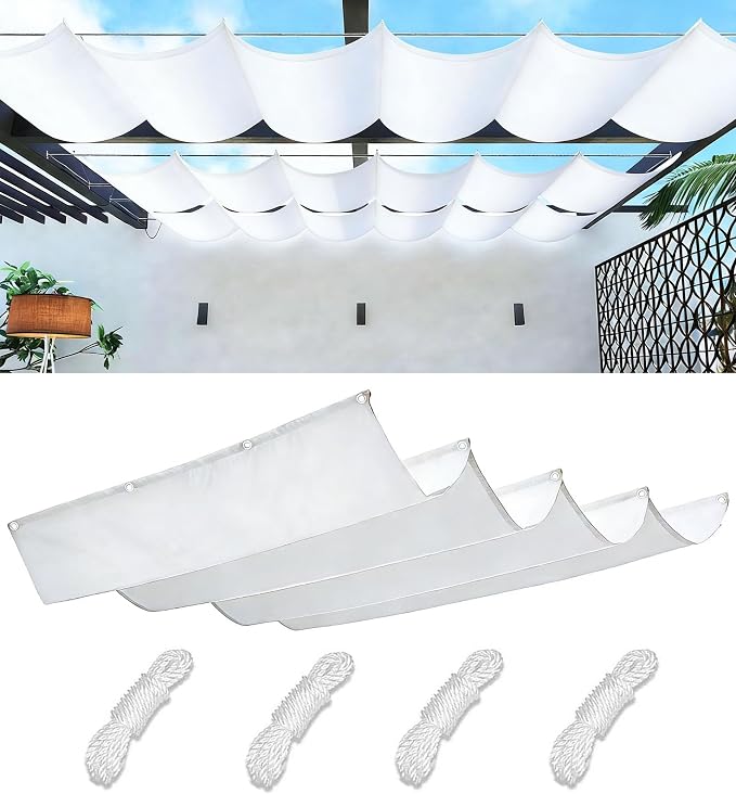 Retractable Waterproof Wave Awning Cover 3' x 24' by WoaceSunShadeSail