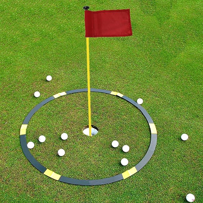 Precision Rings – Golf Chipping Circles, Putting Target Trainer | Flexible Visual Indicator Rings for Green Shot Control and Accuracy Practice, Lightweight Setup for Indoor Lawn Or Backyard Golf T