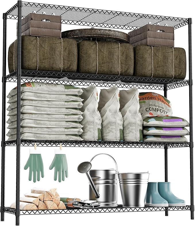 M MZG 2400LBS 47.3" W Stand Shelf Wire Rust-Proof Outdoor Storage Shelving by MEIGAOPLASTICANDMETALHKCOLIMITED