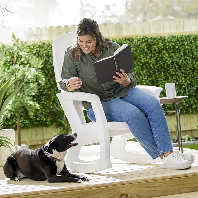 Rockaway Heavy Duty All Weather Rocking Chair, 2 Pack | Polyethylene Outdoor - Image 6
