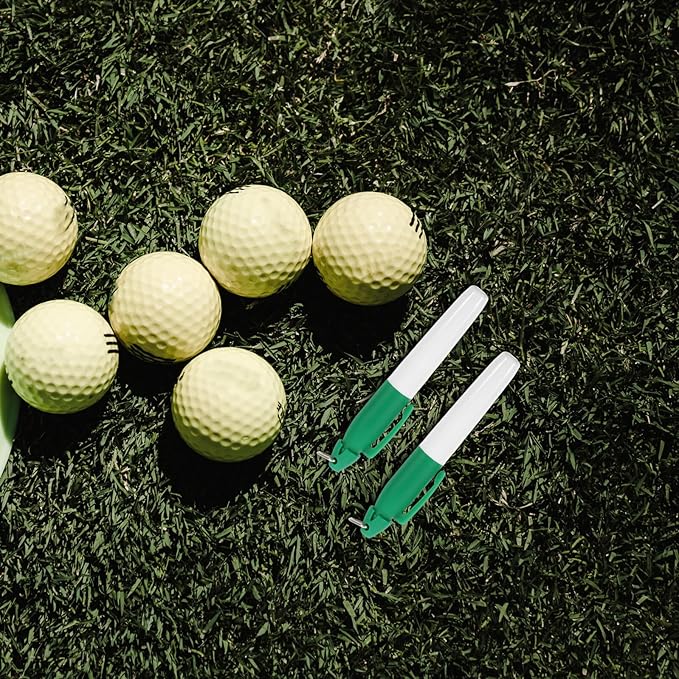 4pcs Golf Ball Line Marker Pen Drawing Tool for Precise Golf Ball Alignment and Marking User-Friendly Versatile and Construction Use Green