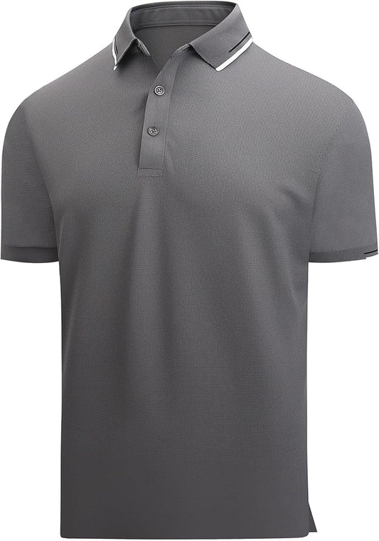 Alex Vando Mens Golf Shirt Moisture Wicking Performance & Polished Style Polo Shirts for Men