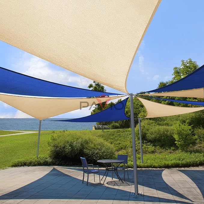 Patio Paradise 12' x 12' x 11'11" Sun Shade Sail Triangle Canopy, Permeable - Image 4