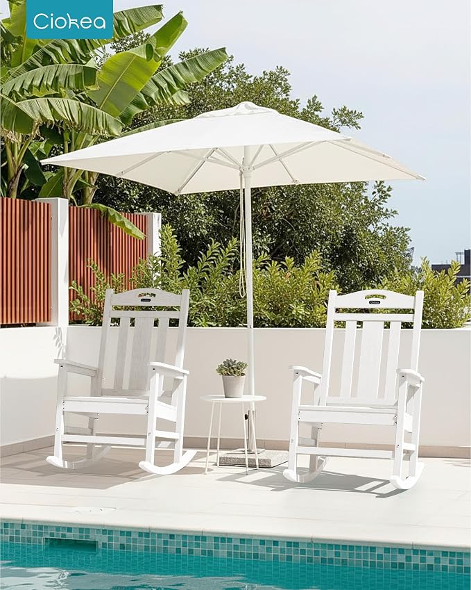 Oversized Outdoor Rocking Chair, High Back Patio Rocker - Image 2