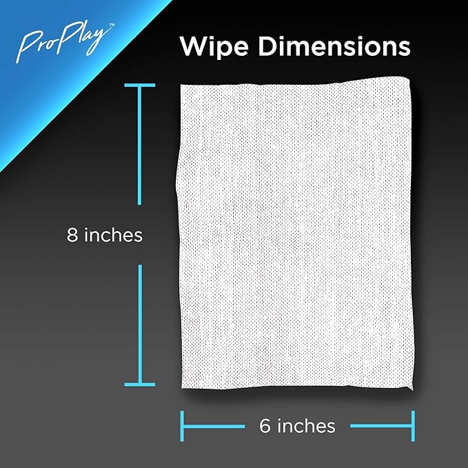 ProPlay Club Grip Cleaning Wipes | Powerful Cleaner Removes Grime, Dirt, and Sweat | Restore Tackiness of Golf Club Grips | Convenient, Resealable Pack - Unscented 8 Pack