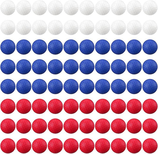 Junkin 80 Pcs Foam Golf Balls Rubber Practice Balls Realistic Feel and Flight Sport Training for Indoor or Outdoor Backyard Golf Training