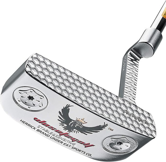 Golf Club Putter,Men Right Hand Golf Club,with Black Red HeadCovers PU Grip CNC Steel Mallet Professional