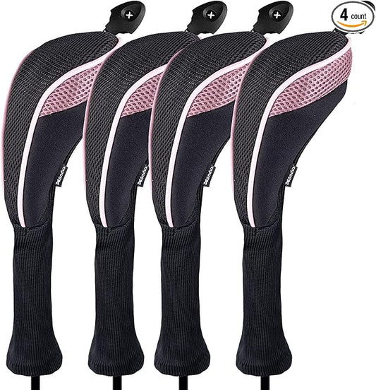 Andux 4 Pack Long Neck Golf Hybrid Club Head Covers Dial No. Tag CTMT-01
