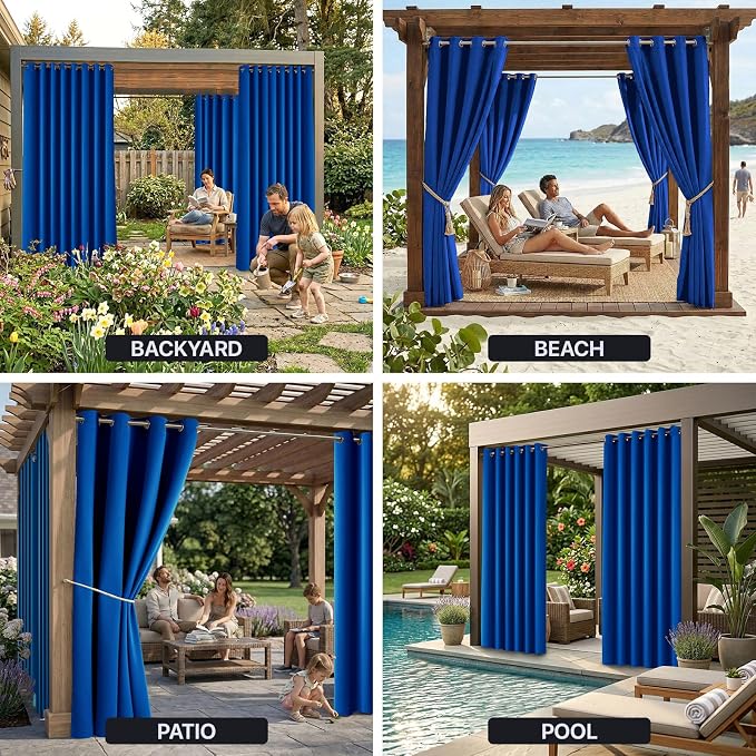 Waterproof Outdoor Curtain W84 x L120 - Image 9